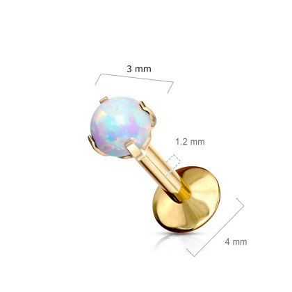 Piercing do brady titan s opálem SET23LI7