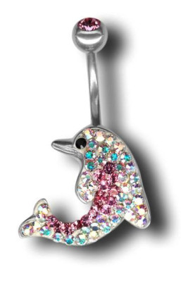 Swarovski piercing pupíku ATCDOLPHIN02-C