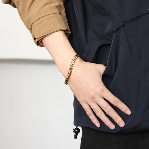 Náramek pro muže chirurgická ocel BSS1036GD