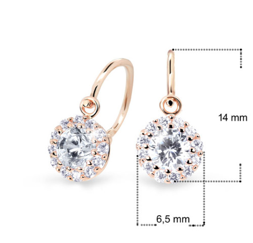 Zlaté dětské náušnice Cutie Jewellery C2745R CZ White