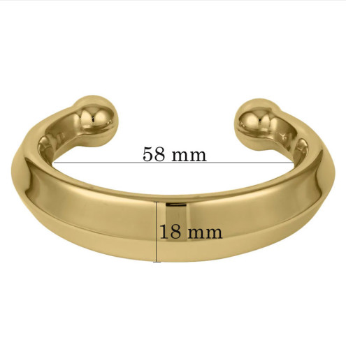 Moderní náramek bangle z chirurgické oceli zlatý MBSG38GD