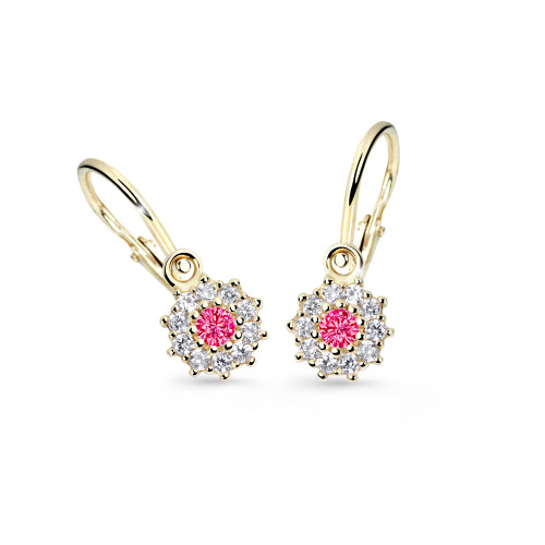Náušnice pro miminko zlaté Cutie Jewellery C2749Z-Malinová