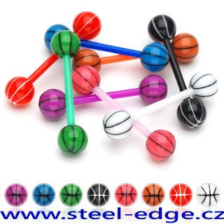 Bioplastový piercing do jazyku SEHBJBXBSK