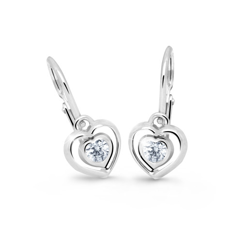 Dětské naušnice bílé zlato Cutie Jewellery C2751B-Bílá