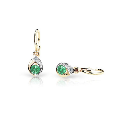 Zlaté dětské náušnice C1898Z-Green