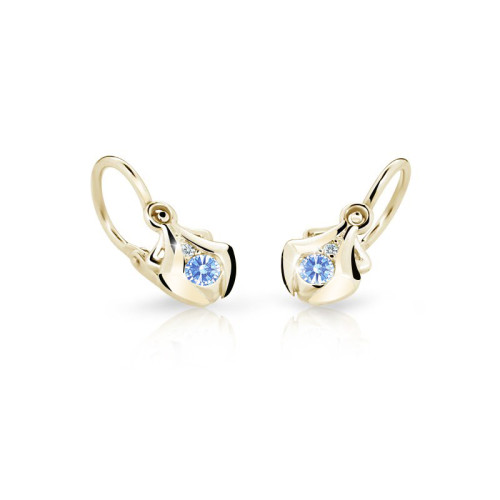 Dětské zlaté náušnice C2224Z-Arctic Blue