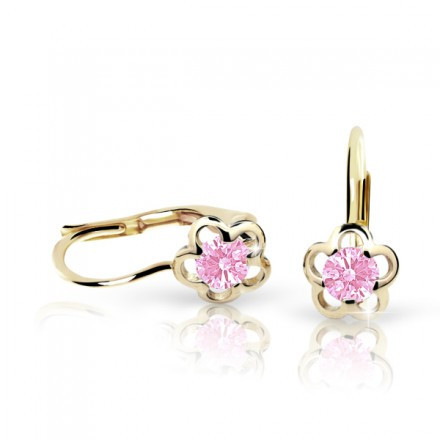 Zlaté náušnice Cutie Jewellery C1945Z-KL Pink