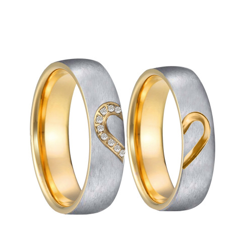 Ocelové prsteny pro pár SPPL039