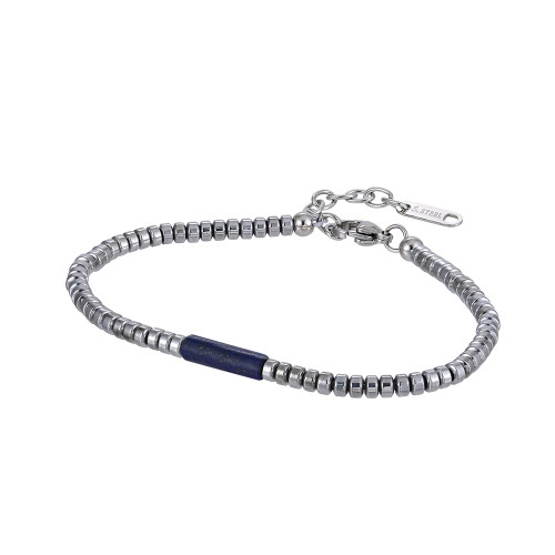 Hematitový náramek s lapis lazuli MBSS179