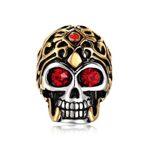 Ocelový prsten lebka WJHZ426