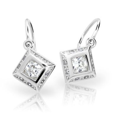 Zlaté naušnice pro miminka Cutie C2501B CZ White