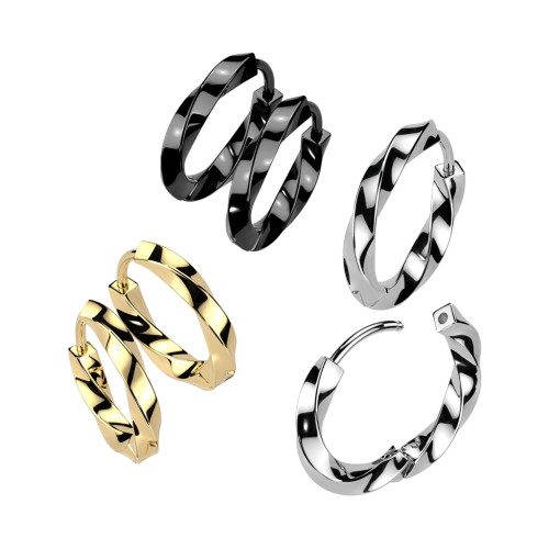 Náušnice kroužky chirurgická ocel SESE4589-8