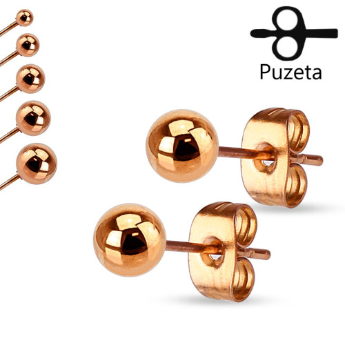 Náušnice pecky chirurgická ocel SESSEB-RD