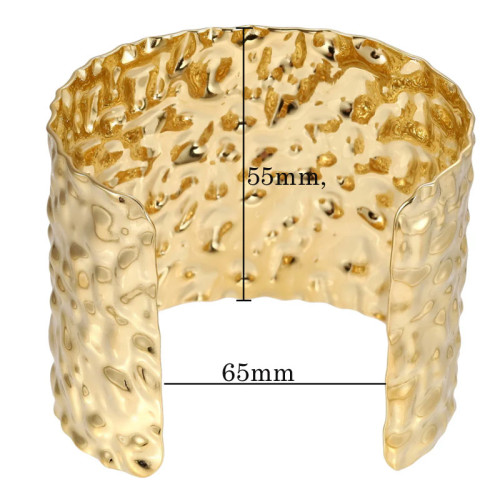 Pozlacený pevný náramek z chirurgické oceli MBSG19GD
