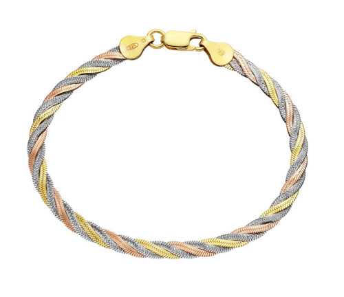 Luxusní pozlacený stříbrný náramek 3120460009