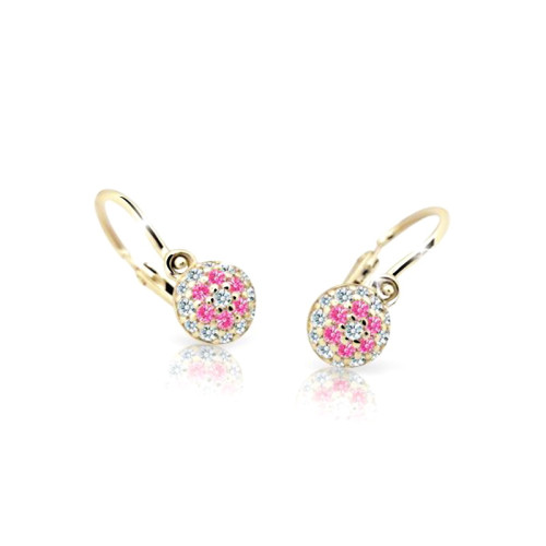 Dětské náušnice zlaté Cutie Jewellery C2150Z-Tcf Red
