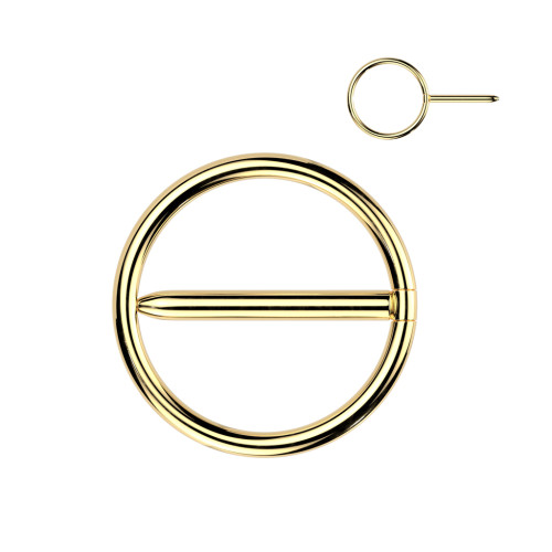 Piercing do bradavek z titanu zlatý SERHTK02GD