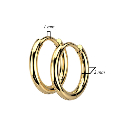 Ocelové náušnice kroužky 0482-10