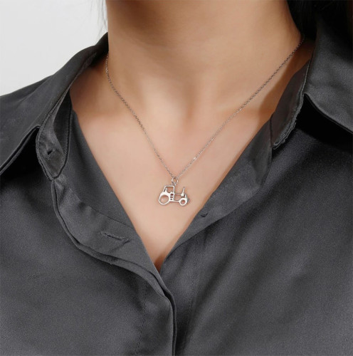 Stříbrný přívěšek na řetízek traktor + řetízek 303203005