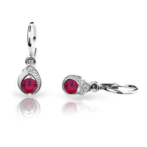 Zlaté náušnice pro miminka C1898B-Ruby Dark