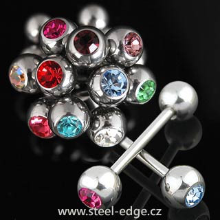 Ocelový piercing do jazyku SEHBJBS03