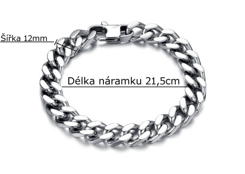 Pánský ocelový náramek SEGS720-12