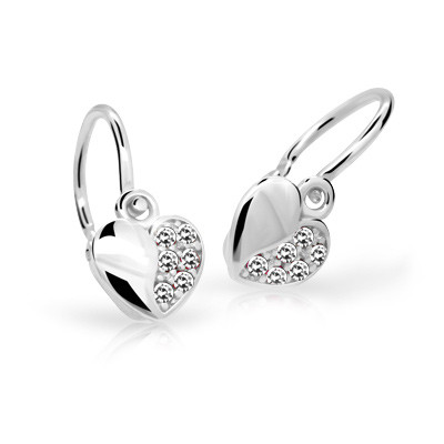 Dětské naušnice Cutie C2160-B CZ White