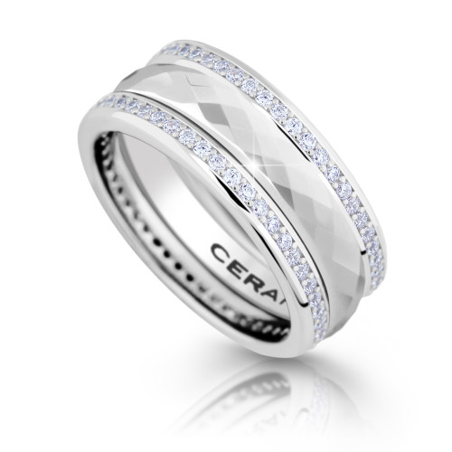 Keramický prsten Cerafi Kombinazione Bianco 127