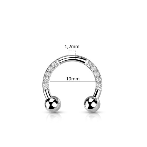 Piercing ucha se zirkony SET23H05