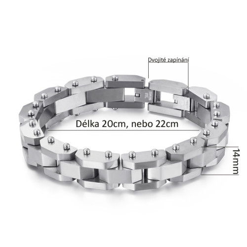 Pánský náramek z chirurgické oceli WJHB592