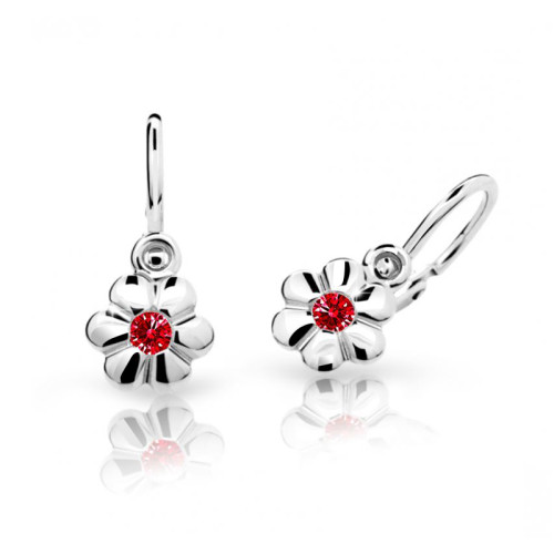 Dětské náušnice z bílého zlata Cutie Jewellery C1736B-Červená
