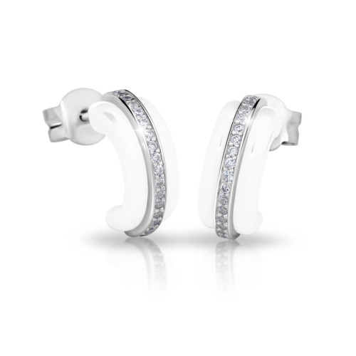 Náušnice z keramiky a stříbra Cerafi 224