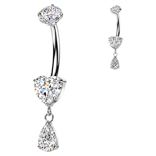 Piercing pupiku titan se zirkony SETIN74