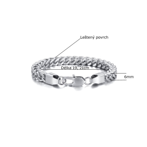 Náramek z chirurgické oceli SEBR946