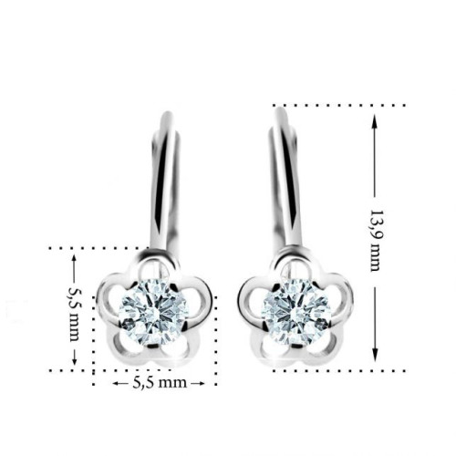 Dětské zlaté náušnice Cutie Jewellery C1945B-Ametyst