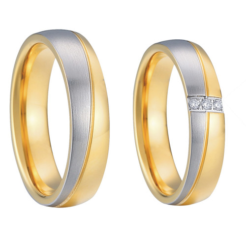 Ocelové snubní prsteny SPPL003