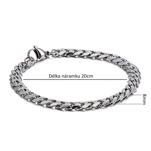 Ocelový řetízek na ruku WJHB677-7