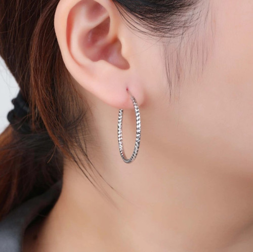 Stříbrné kruhové náušnice 303004011