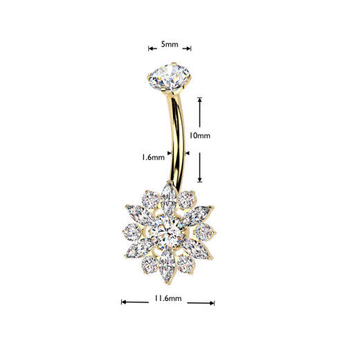 Titanový pírsing do břicha SETIN69