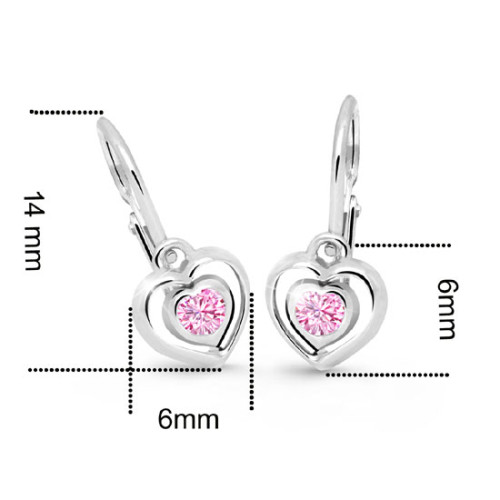 Dětské náušnice zlaté Cutie Jewellery C2752B Pink