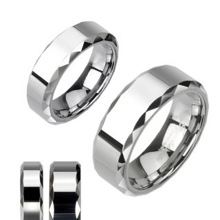 Wolframový prsten Spikes 013