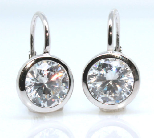 Visací stříbrné náušnice se zirkony 306595