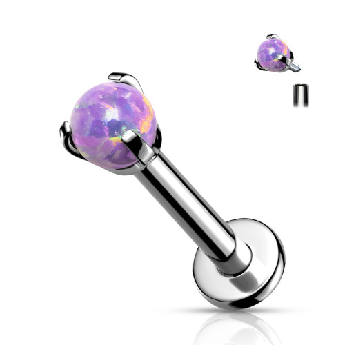 Titanový piercing brady s opálem SET23LI05