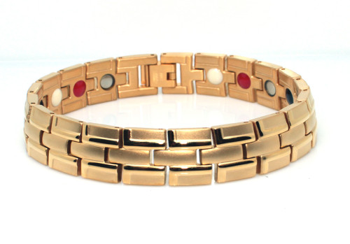 Pozlacený magnetický náramek z chirurgické oceli WJHB708GD