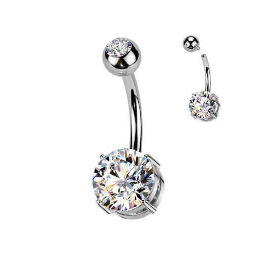 Titanový pírsing se zirkony SETIN60ST-CZ