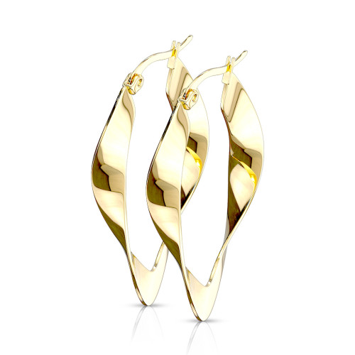 Dlouhé ocelové náušnice 3546-gold