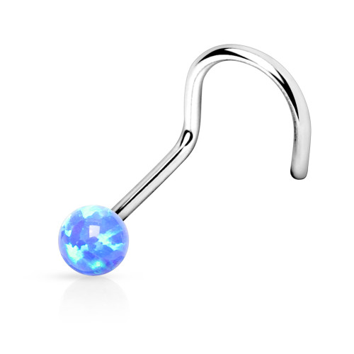 Piercing nosu s opálem SENOSE17-modrá