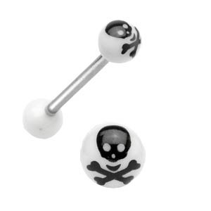 Piercing do jazyku s lebkou 0160w