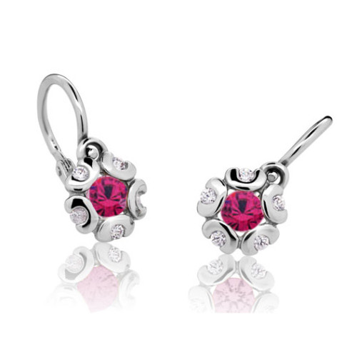 Náušnice pro miminka Cute C2178B Ruby Dark