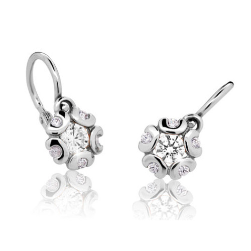 Dětské náušnice Cutie C2178B CZ White